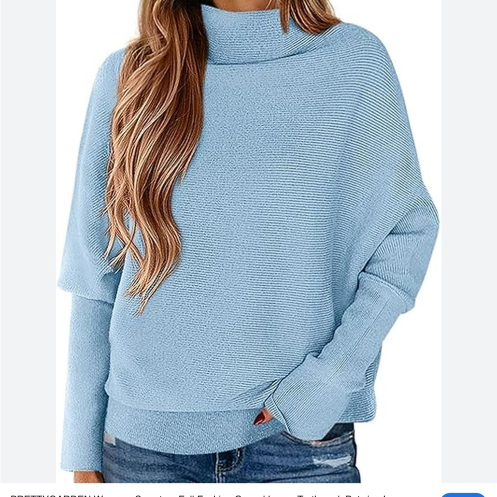 NWT PrettyGarden Dolman Sleeve Drop Shoulder Ribbed Sweater